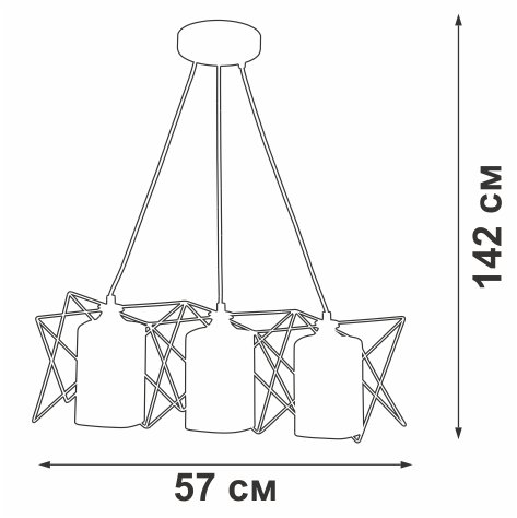 Люстра V4721-1/3S, 3хE27 макс. 60Вт - купить Подвесные системы по цене 9553