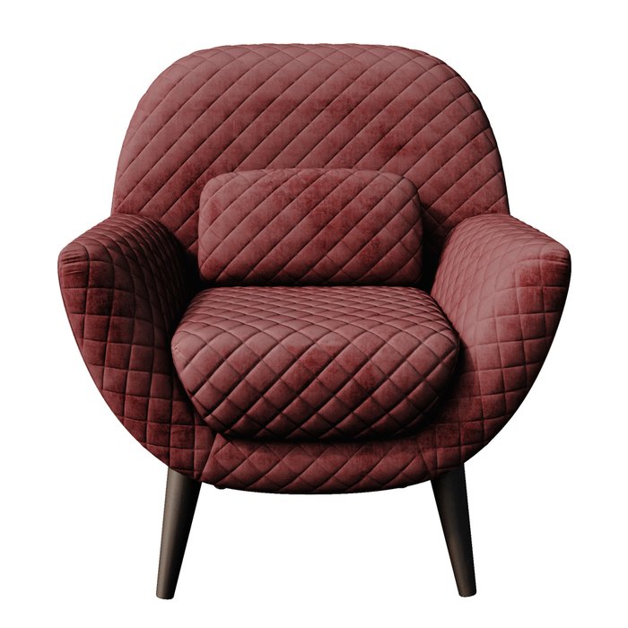 Кресло Гамбург бордового цвета - лучшие Интерьерные кресла в INMYROOM
