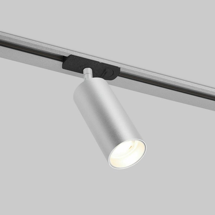 Трековый светодиодный светильник для однофазного шинопровода Diffe серебряного цвета - купить Трековые светильники по цене 1660.0
