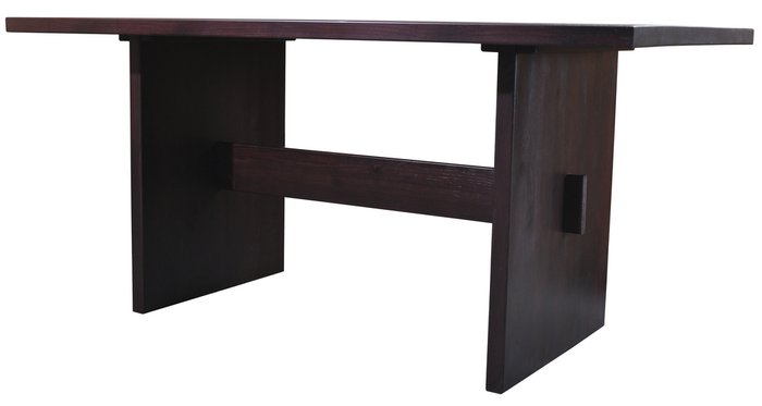 Обеденный стол из массива сосны Таос в цвете темный орех - лучшие Обеденные столы в INMYROOM