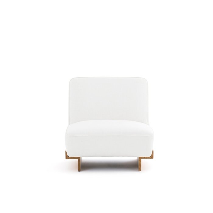 Кресло из вискозы и льна Denoh бежевого цвета - купить Интерьерные кресла по цене 52910.0
