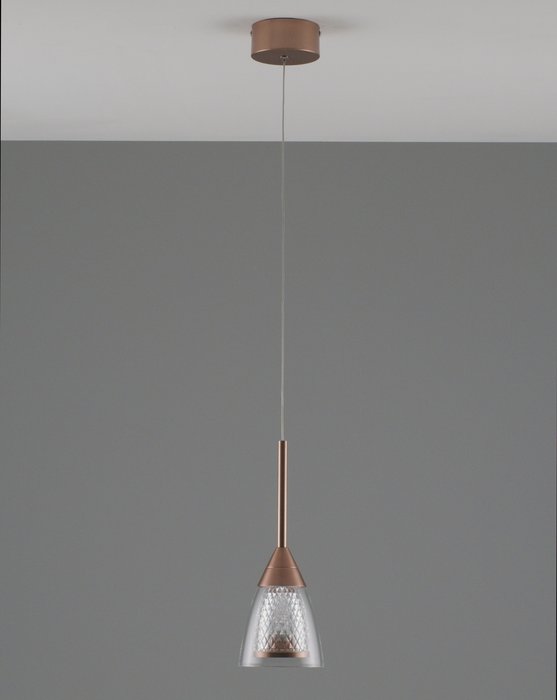 Подвесной светодиодный светильник Leina бронзового цвета - лучшие Подвесные светильники в INMYROOM