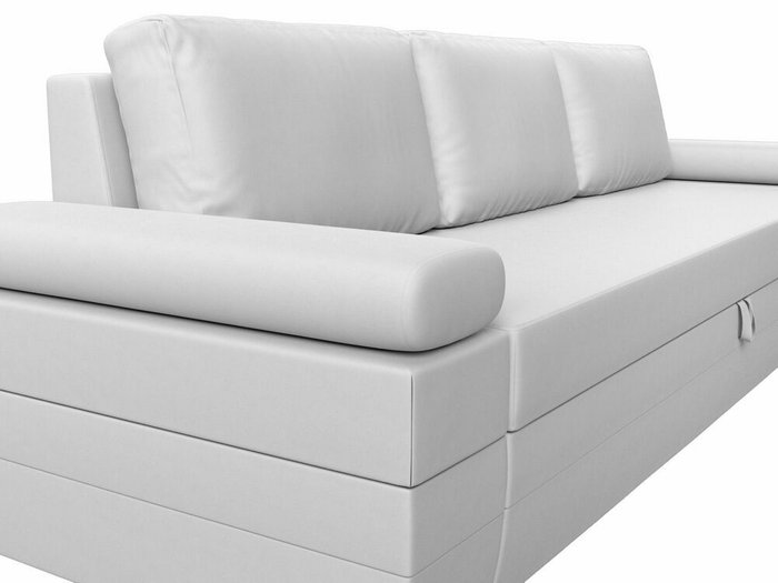Прямой диван-кровать Канкун белого цвета (экокожа) - лучшие Прямые диваны в INMYROOM