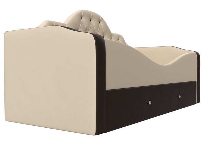 Детская кровать Скаут 72х160 коричнево-бежевого цвета (экокожа) - лучшие Одноярусные кроватки в INMYROOM