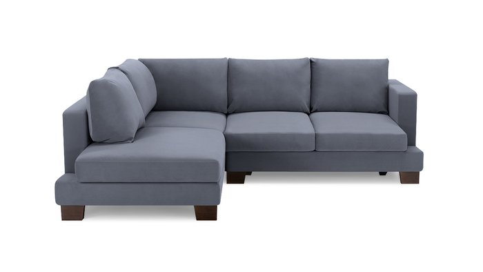 Угловой диван-кровать Дрезден серо-синего цвета - купить Угловые диваны по цене 107600.0