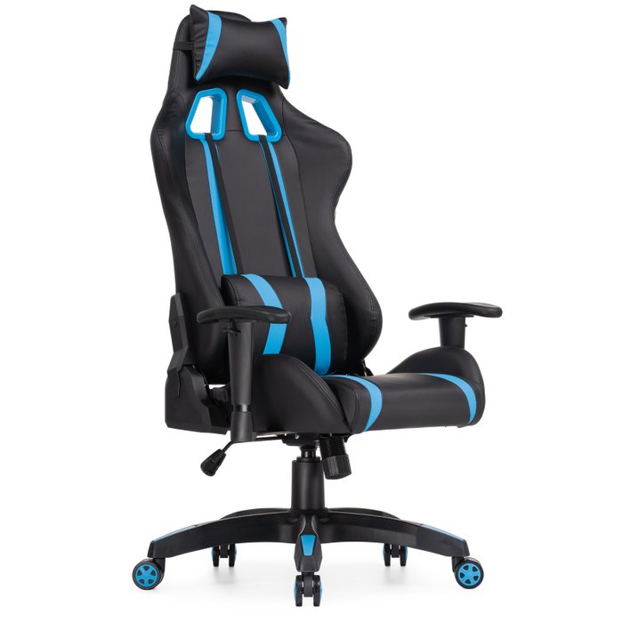 Кресло офисное Blok черно-синего цвета