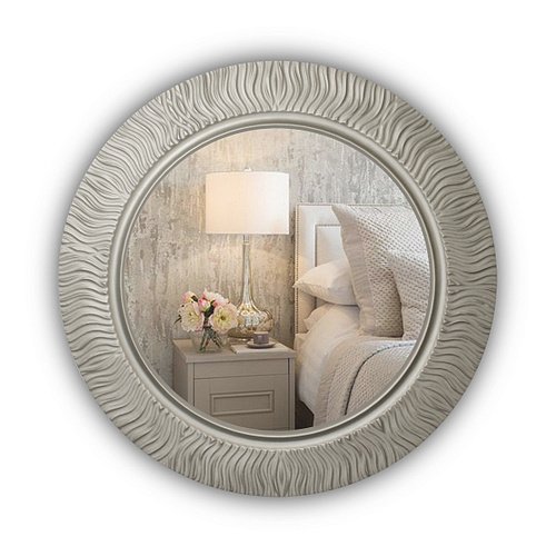 Настенное зеркало Fashion Wave серебряного цвета