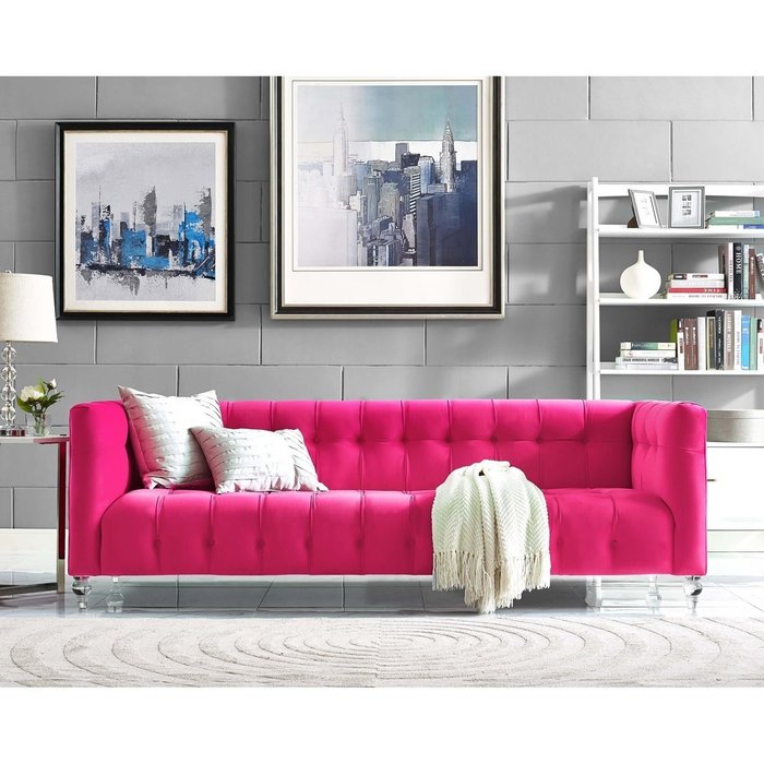 Диван Nara Розового цвета - купить Прямые диваны по цене 127000.0