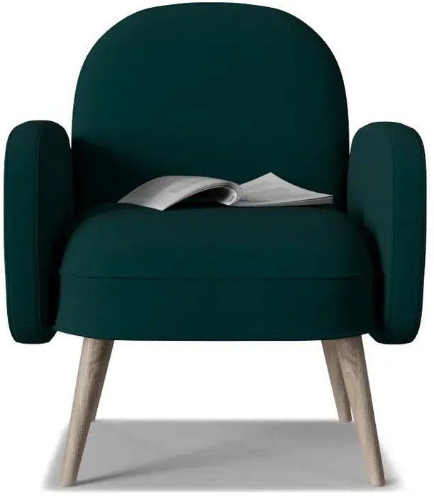 Кресло Бержер темно-зеленого цвета - купить Интерьерные кресла по цене 14000.0