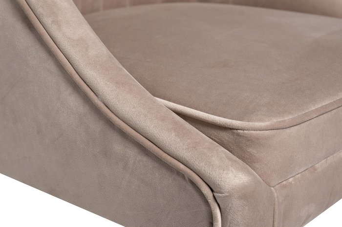Стул в обивке из велюра жемчужно-серого цвета - лучшие Обеденные стулья в INMYROOM