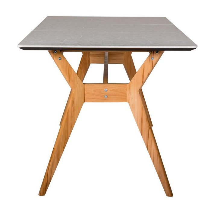 Раскладной обеденный стол Нарвик со столешницей из серого мрамора - лучшие Обеденные столы в INMYROOM