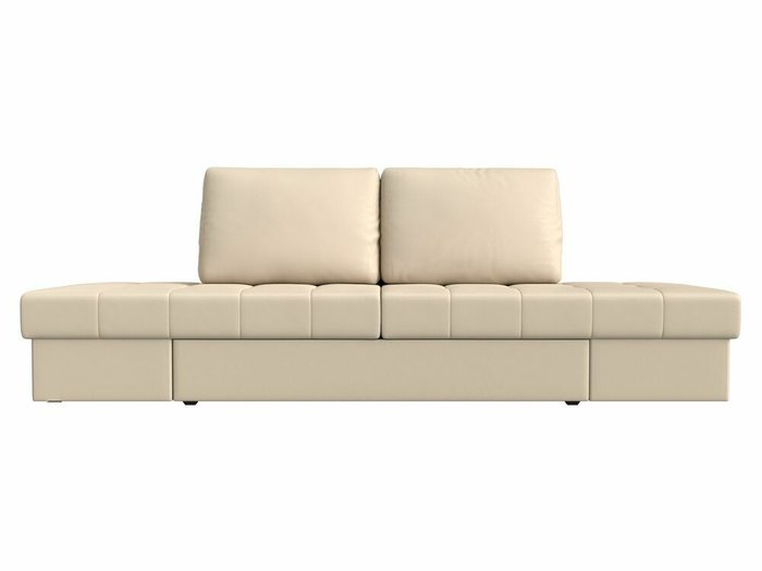 Прямой диван трансформер Сплит бежевого цвета (экокожа) - купить Прямые диваны по цене 39999.0