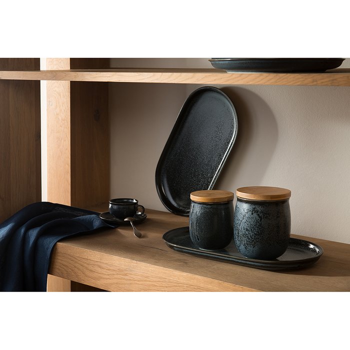 Емкость для сыпучих продуктов Cosmic kitchen черно-синего цвета - лучшие Емкости для хранения в INMYROOM