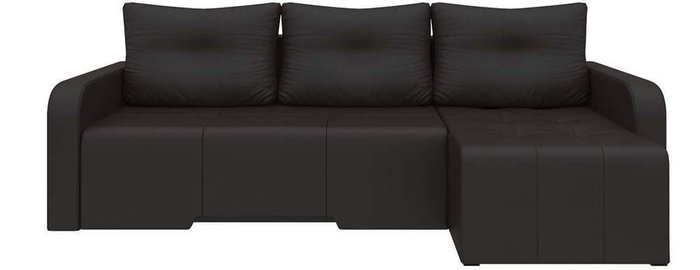 Угловой диван-кровать Манхеттен темно-коричневого цвета (экокожа) - купить Угловые диваны по цене 25590.0