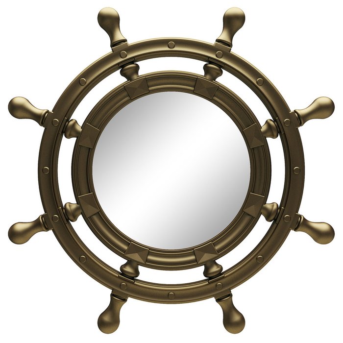 Настенное зеркало Бернт Бронза металлик (S)