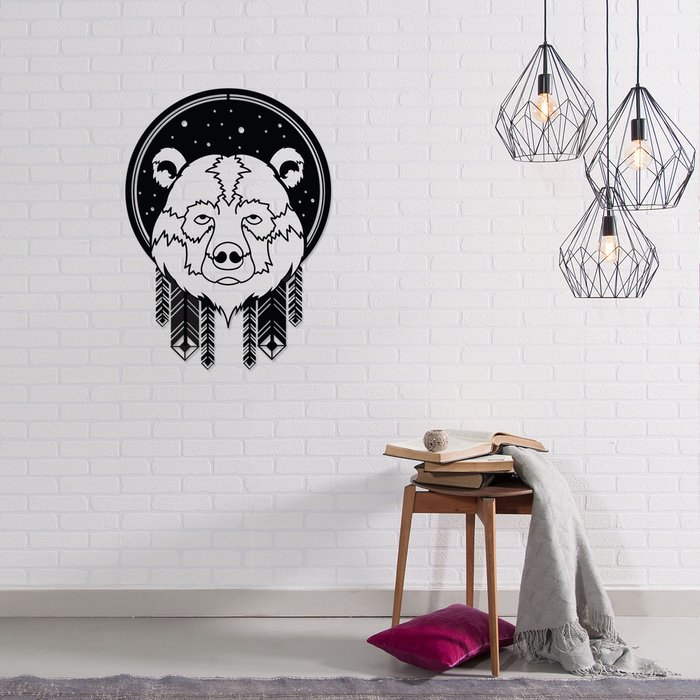 Панно Bear черного цвета - купить Декор стен по цене 7110.0