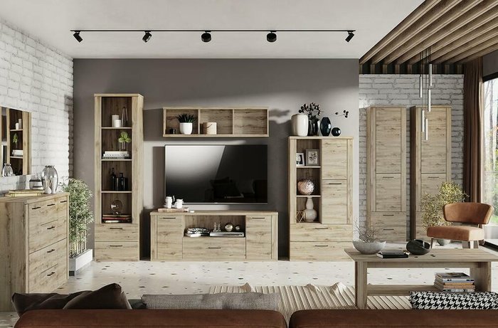 Шкаф Doorset цвета Дуб наварра - лучшие Шкафы витринные в INMYROOM Шкаф Doorset цвета Дуб наварра - лучшие Шкафы витринные в INMYROOM