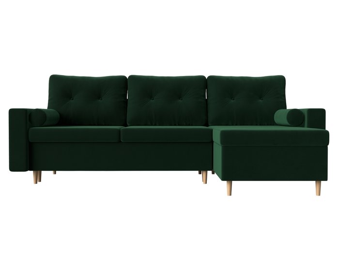 Угловой диван-кровать Белфаст зеленого цвета  правый угол - купить Угловые диваны по цене 52999.0