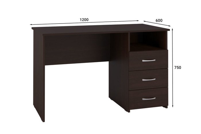 Стол письменный Классик темно-коричневого цвета - купить Письменные столы по цене 10380.0