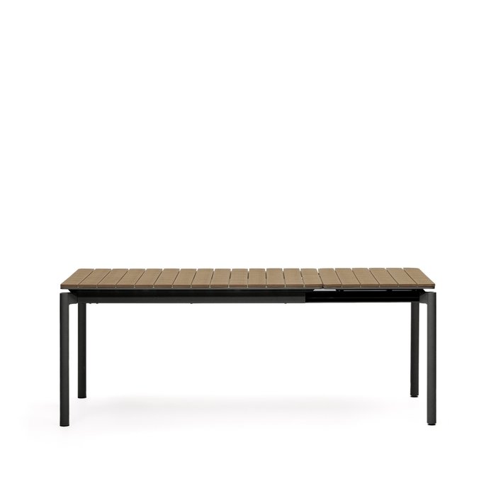 Раздвижной обеденный стол Canyelles коричнево-черного цвета - купить Садовые столы по цене 206990.0