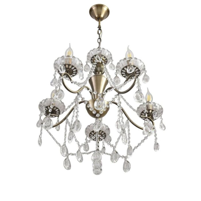 Подвесная люстра Luina 8346/5 (металл, цвет бронза) - лучшие Подвесные люстры в INMYROOM