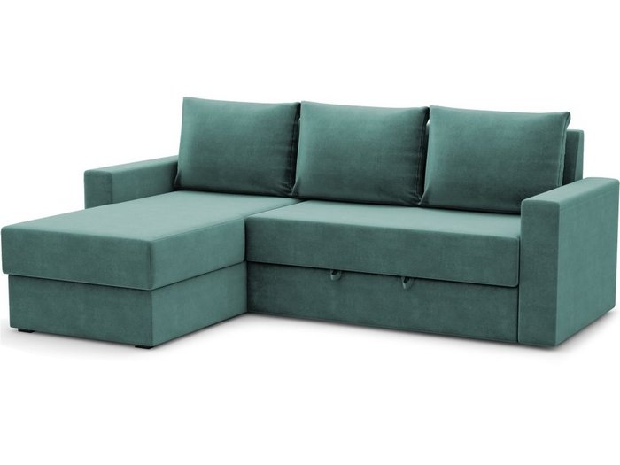 Угловой диван-кровать Лео синего цвета - купить Угловые диваны по цене 33649.0