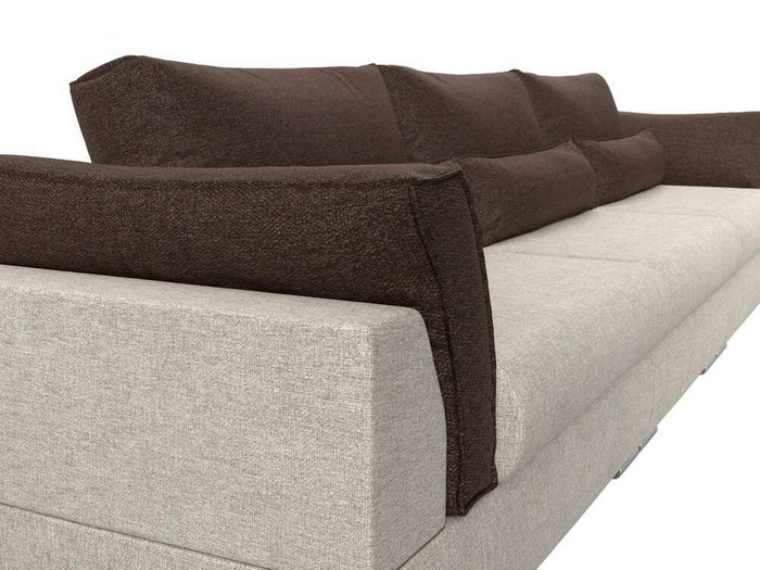 Прямой диван-кровать Пекин Long бежево-коричневого цвета - лучшие Прямые диваны в INMYROOM