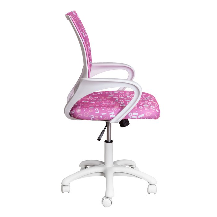 Кресло поворотное Ricci White Kids розового цвета - лучшие Офисные кресла в INMYROOM