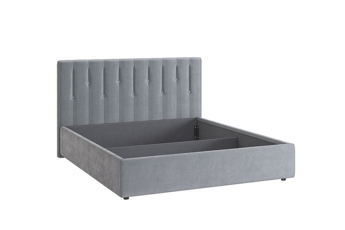 Кровать Кристи 2 160х200 серого цвета без подъемного механизма - лучшие Кровати для спальни в INMYROOM