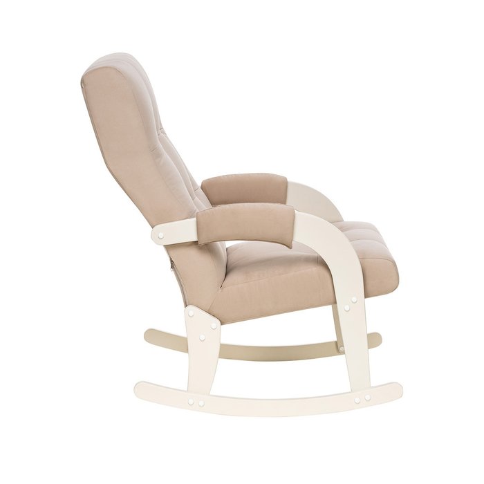  Кресло-качалка Спринг в обивке из велюра бежевого цвета  - лучшие Интерьерные кресла в INMYROOM