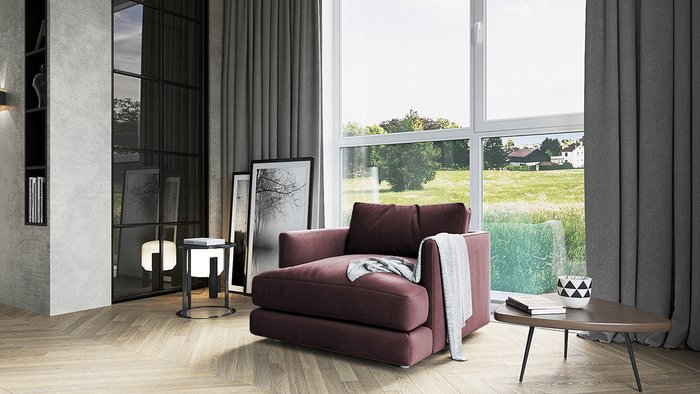 Кресло Ибица пурпурного цвета - лучшие Интерьерные кресла в INMYROOM