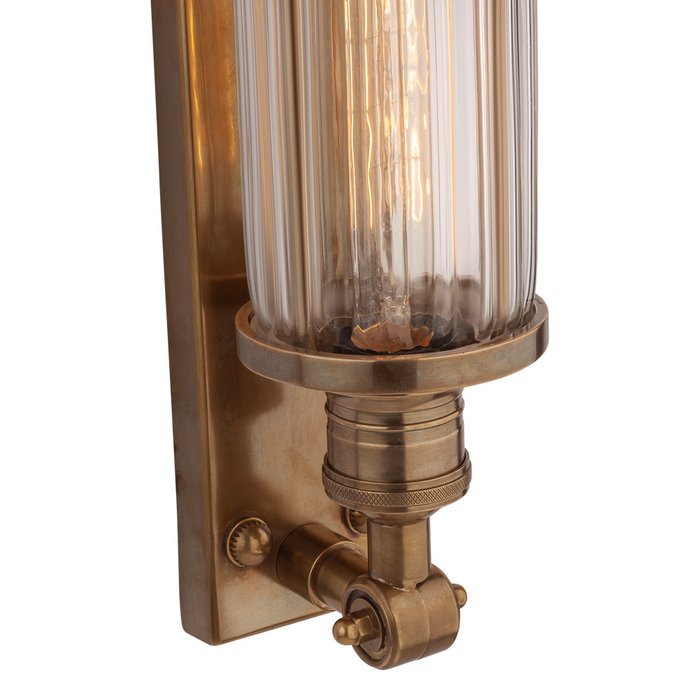 Настенный светильник из латуни и стекла  - купить Бра и настенные светильники по цене 38240.0