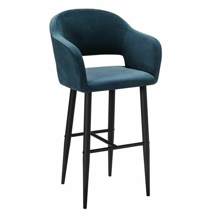 Барный стул Oscar темно-синего цвета 