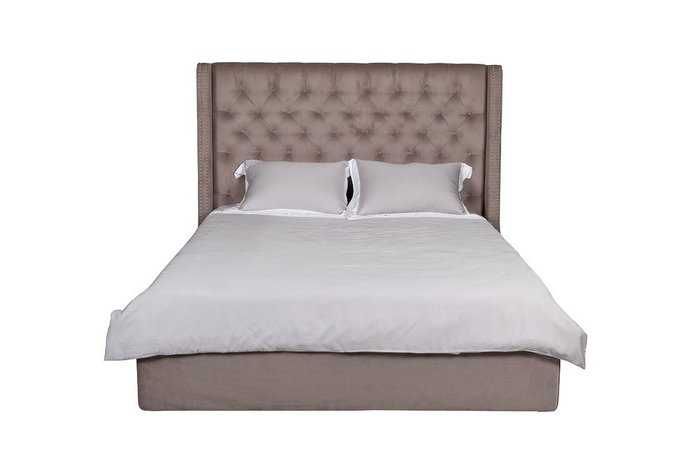 Кровать Louisiana серого цвета с подъемным механизмом 160х200