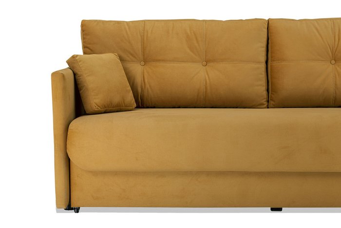 Прямой диван-кровать Шерлок желтого цвета - купить Прямые диваны по цене 41990.0
