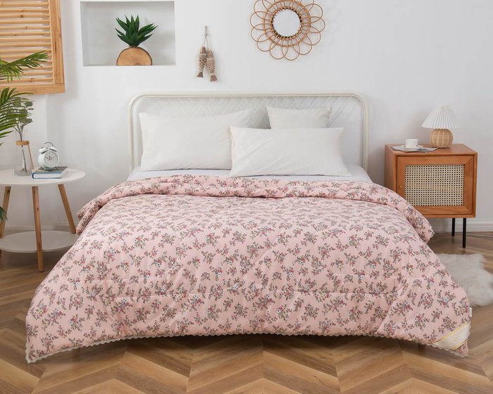 Одеяло Валентина 200х220 персикового цвета - купить Одеяла по цене 12720.0