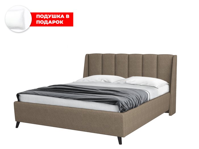 Кровать Skordia 140х200 темно-бежевого цвета с подъемным механизмом