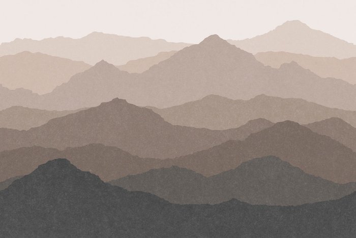 Дизайнерские обои Only mountains above you terracotta Дизайнерские обои Only mountains above you terracotta