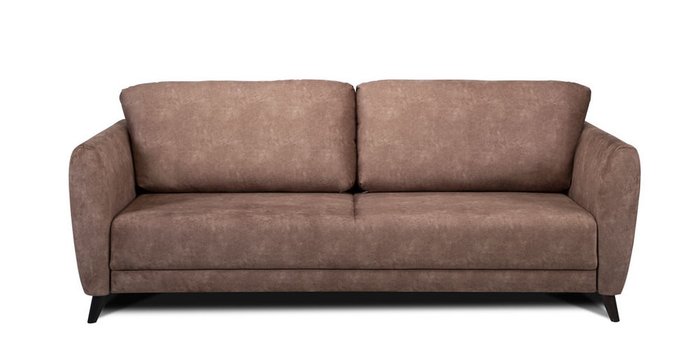 Прямой диван-кровать Фабьен темно-коричневого цвета