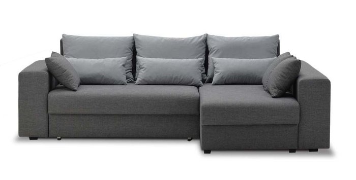 Угловой диван-кровать Майами серого цвета - купить Угловые диваны по цене 28140.0