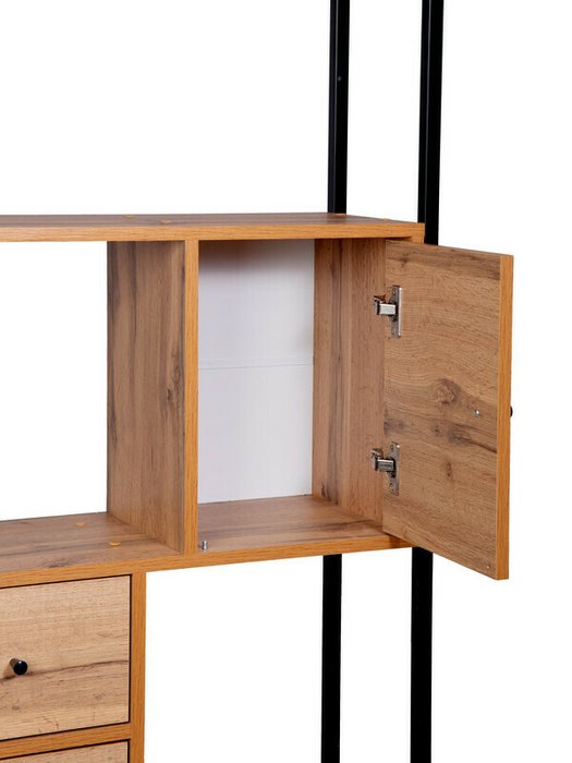 Стеллаж Frame Lite бежево-черного цвета - лучшие Стеллажи в INMYROOM Стеллаж Frame Lite бежево-черного цвета - лучшие Стеллажи в INMYROOM