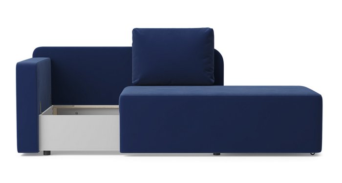 Диван-кровать Роум темно-синего цвета левый - лучшие Прямые диваны в INMYROOM Диван-кровать Роум темно-синего цвета левый - лучшие Прямые диваны в INMYROOM