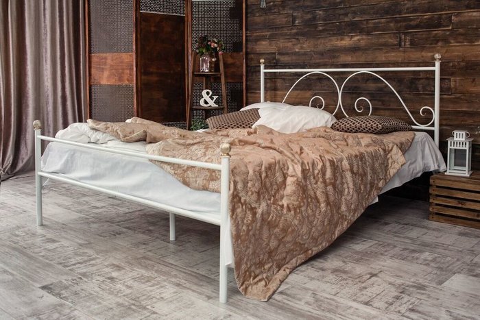 Кованая кровать Анталия 1.4 с одной спинкой 140х200 - купить Кровати для спальни по цене 15990.0