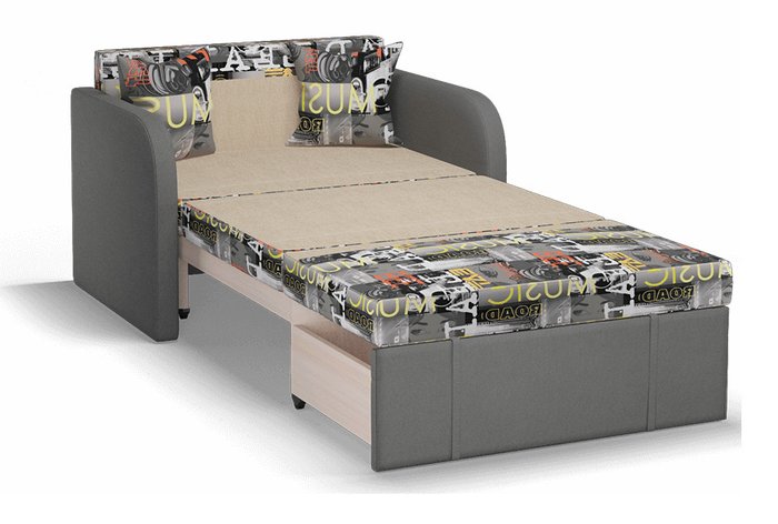 Диван-кровать Том серо-белого цвета - купить Прямые диваны по цене 23762.0