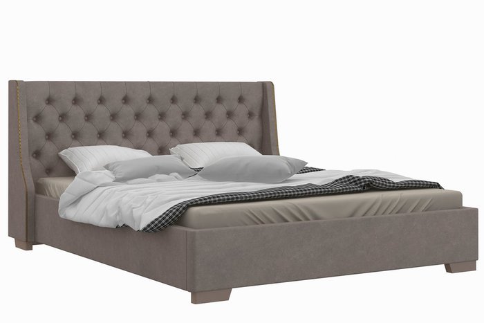 Кровать Кантри 160х200 серого цвета - купить Кровати для спальни по цене 60690.0