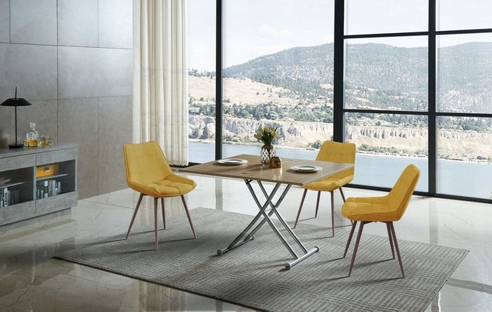 Обеденный стул Amalia желтого цвета - лучшие Обеденные стулья в INMYROOM