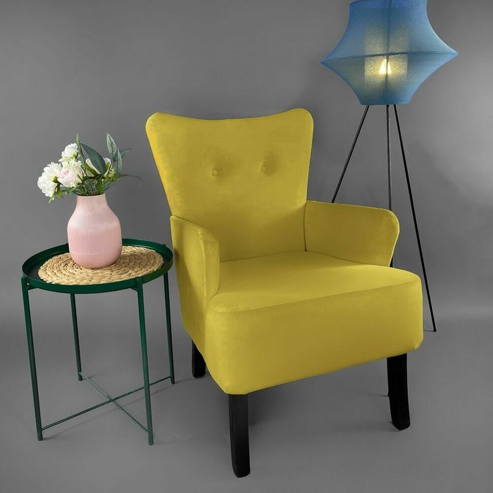 Кресло Остин горчичного цвета - лучшие Интерьерные кресла в INMYROOM
