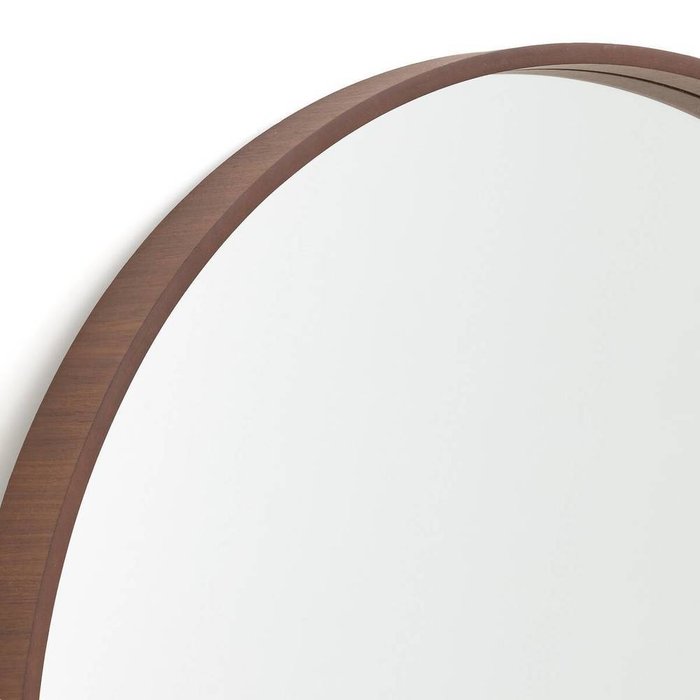 Зеркало настенное из орехового дерева Alaria коричневого цвета - лучшие Настенные зеркала в INMYROOM