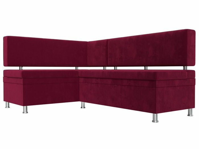 Угловой диван Стайл бордового цвета левый угол - лучшие Угловые диваны в INMYROOM