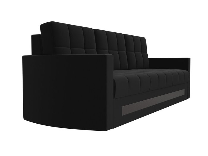Прямой диван-кровать Белла черного цвета - лучшие Прямые диваны в INMYROOM